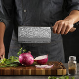 Black Wolf Series 7 Inch Damascus Steel Cleaver Knife