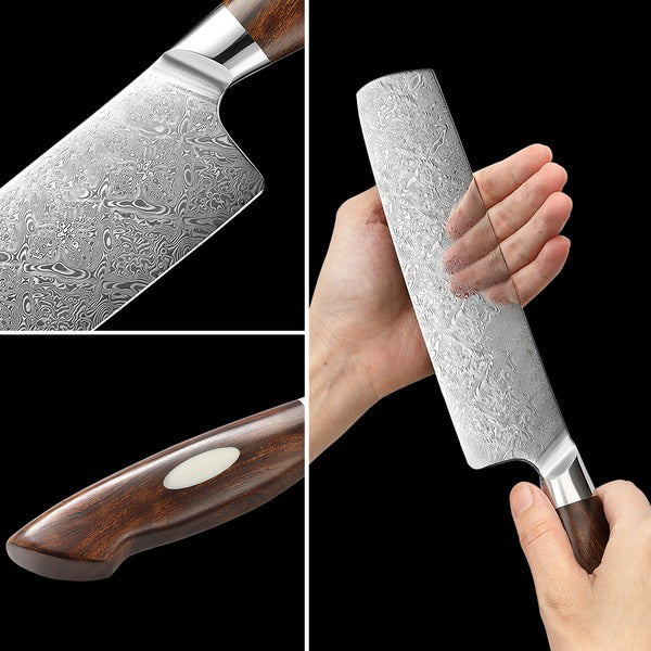 Bold Dynasty Series 7 Inch Damascus Steel Nakiri Knife