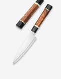 5 Inch Utility Knife, ZDP189 Having Black G10+White Ox Bone +Padauk Burl Wood Handle