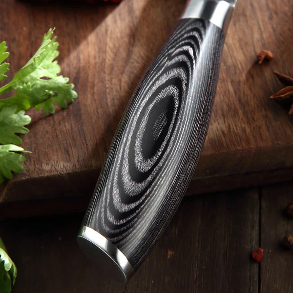 B20 8 Inch Carving Knife, 67 Layers Damascus Steel Having Pakka Wood Handle