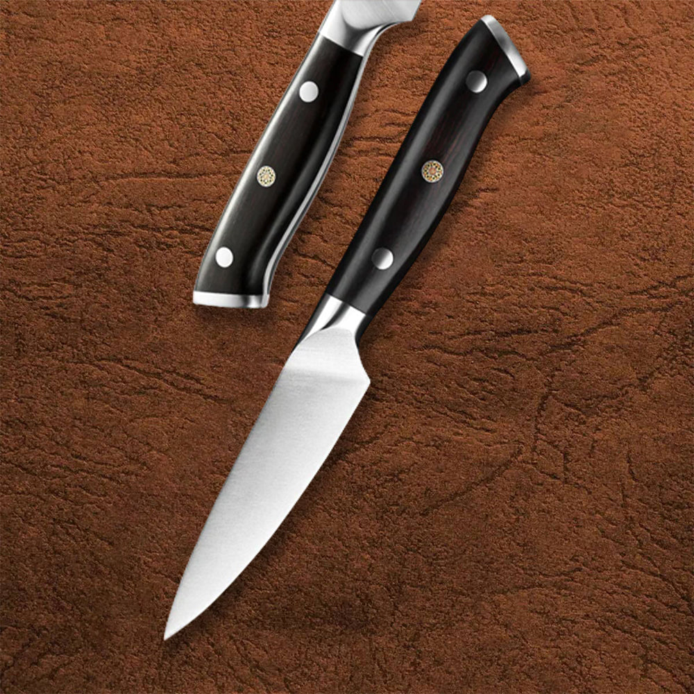 B13S 3.5 Inch Paring Knife, German 1.4116 Steel, Having Nature Ebony Wood Handle
