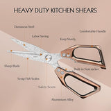 Best Quality Hezhen Damascus Kitchen Scissors  Bronzing Aluminium Alloy
