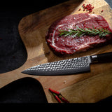 B1Z 5 inch Steak Knife 67 Layers Damascus steel with nature ebony wood Handle Used for Cutting Cooked Steak Dishes and Even Chicken