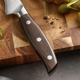 Bias Cut Series 10 Inch German Steel Ham Knife Having Red Sandalwood Handle