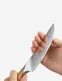 X01 5 Inch Steak Knife, 73 LAYERS Damascus STEEL WITH 14cr14v3monb POWDER STEEL Having Olive Wood Handle