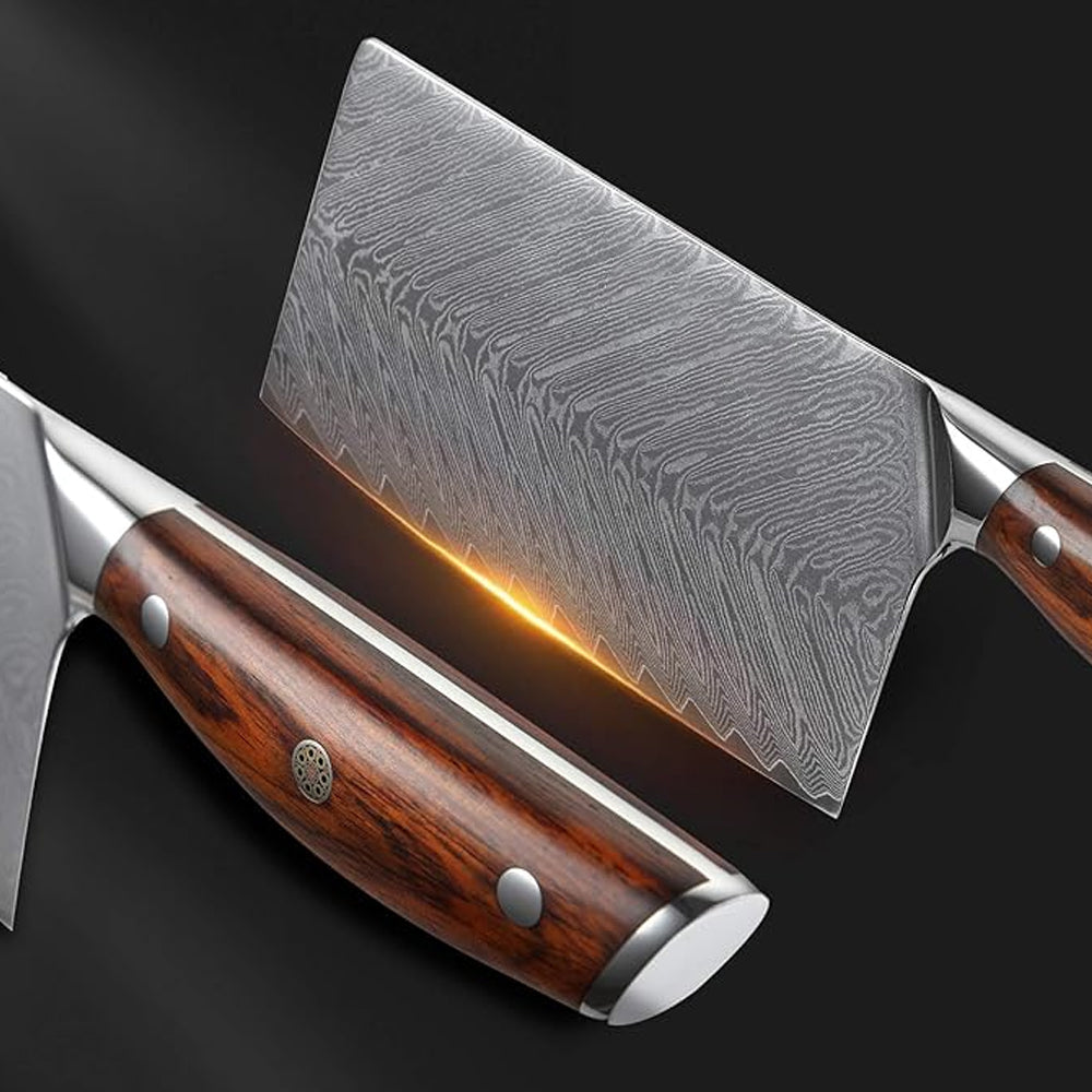 Blade Born Series 7 Inch Damascus Steel Chopping Knife