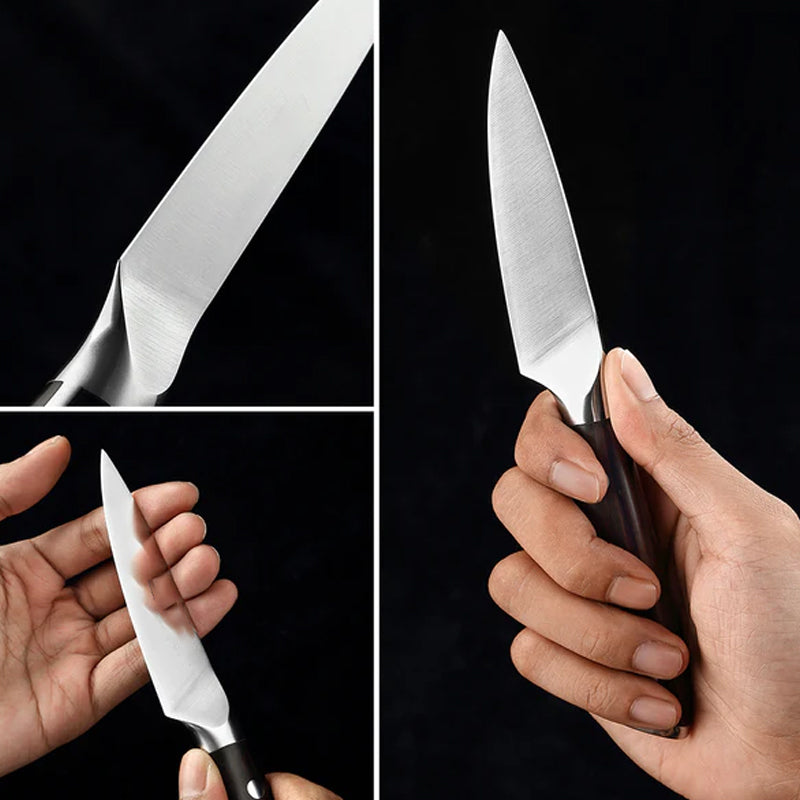 B13S 3.5 Inch Paring Knife, German 1.4116 Steel, Having Nature Ebony Wood Handle