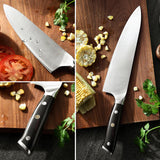 B13 Stainless 8 Inch Chef Knife, German 1.4116 Steel, Having Nature Ebony Wood Handle