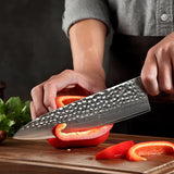 B13D 8 Inch Chef Knife, 67 Layers Damascus Steel Having Desert Iron Wood Handle