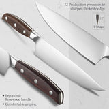 Bias Cut Series 7pc Stainless Steel Knife Set With Red Sandalwood Handle