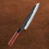 PM8S 8.5 Inch Chef Knife, 3 Layers Composite Steel Having Buffalo Horn + Red Wood